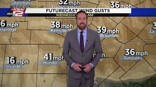 Windy and cooler today behind a cold front