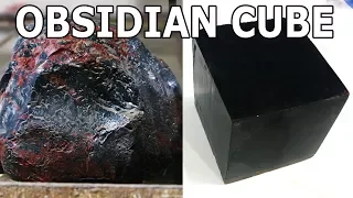 Obsidian with a 60,000 PSI Waterjet - Obsidian Cube Minecraft IRL