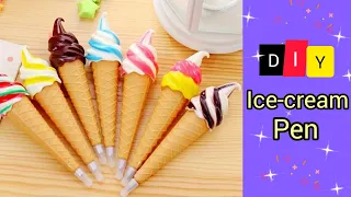 Diy paper craft ideas/school stationery suppliers/how to make ice-cream pen/homemade craft