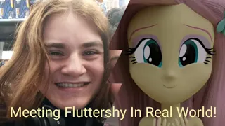 Meeting Fluttershy in Real World! 3D Animation (1 & 2) & Fluttershy Lullaby 3D Animation Reaction