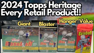 Case Hit! 2024 Topps Heritage Baseball Every Retail Product! Giant, Blaster, Hanger and Fat Pack!