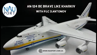 Official license model ANTONOV® An-124  UR-82027 "Kharkiv" with P.I.C  D.Antonov Scale 1:200