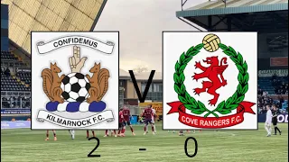 Kilmarnock v Cove Rangers 2-0 2 goal win