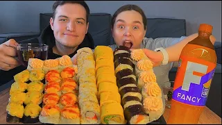 МУКБАНГ РОЛЛЫ СУШИ НАШИ ПОКУПКИ ЗАПЕЧЕННЫЕ ГЕЙША ТОРТИЛЬЯ ЛАВА MUKBANG SUSHI ASMR