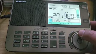 Tuning CB band 27 MHz on Sangean ats-909X2 on MLA 30 magnetic loop antenna