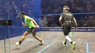 Squash - 2017 Canary Wharf Semi Finals - Dessouky vs Golan