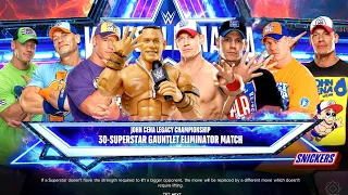 ALL JOHN CENA CHARACTERS! 30-Man Gauntlet Elimination Match | WWE 2K24