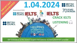 BRITISH COUNCIL IELTS LISTENING PRACTICE TEST - 1.04.2024