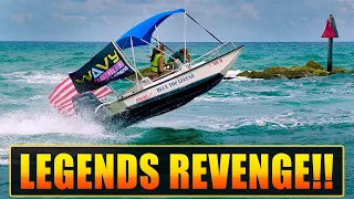 BLUE TOP LEGEND RETURNS AND CRUSHES BOCA INLET !! | HAULOVER INLET BOATS | WAVY BOATS