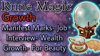 GOOD MARKS-JOB INTERVIEW-BEAUTY-WEALTH GROWTH RUNE MAGIC TO MANIFEST GROWTH-RUNE SYMBOL-ATTRACTION