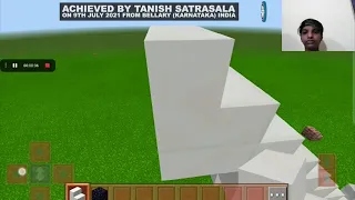 MOST STAIRCASE BUILT IN MINECRAFT GAME IN ONE MINUTE BY A KID