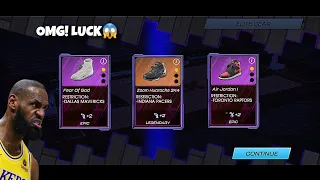 LUCKIEST ELITE GEAR FREE LEGENDARY SHOE PULL EVER NBA 2K MOBILE PACK OPENING...