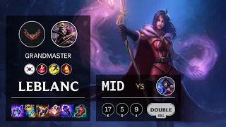 LeBlanc Mid vs Ahri - KR Grandmaster Patch 12.4