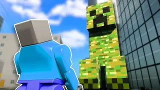 CREEPER SURVIVAL! - Brick Rigs Multiplayer Gameplay - Lego Minecraft Survival Challenge