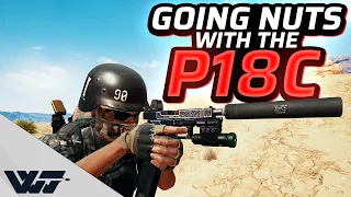 GOING NUTS WITH THE P18C AUTO PISTOL - It shreds! - PUBG