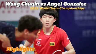 Wang Chuqin 王楚钦 vs Angel Gonzalez | 2022 World Team Championships (MT-Group) Highlights