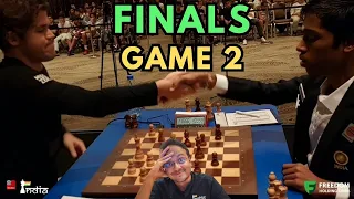 Game recognizes Game | Carlsen vs Praggnanandhaa | World Cup finals Game 2 | Commentary by Sagar