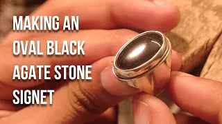 Making a Black Agate Signet ring | Custom Made by Azeez Jewellery