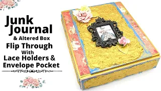 Junk Journal Flip Through of Altered Box For Junk Journal Keeper! - SOLD