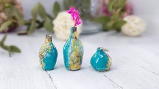 Miniature vase tutorial 💛polymer clay ceramic imitation💛 | 미니어처 꽃병 만들기 | Dollhouse miniatures