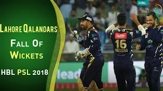 LHR Qalandars Fall Of Wickets | LHR Qalandars Vs Quetta Gladiators | Match 5 | HBL PSL 2018|M1F1