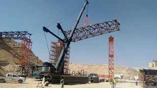 Pedistrain bridge erection in Saudi Arabia