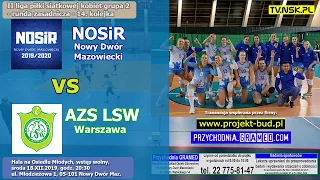 tv.nsk.pl 2019-12-18 g. 20:20 NOSiR Nowy Dwór Mazowiecki - AZS LSW Warszawa - siatkówka