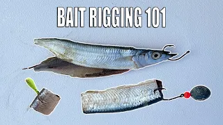How to RIG A BAIT for bottom fishing - Ballyhoo 3 WAYS