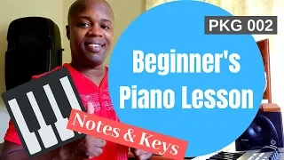 Easy Beginner's Piano Lesson - The Piano Keyboard - Keys and Notes - PKG 002