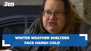 Winter weather shelters face harsh cold