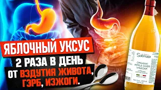 Яблочный уксус 2 раза в день от вздутия живота, ГЭРБ, изжоги