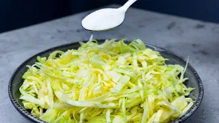 I mix cabbage with salt and i prepare a super korean salad