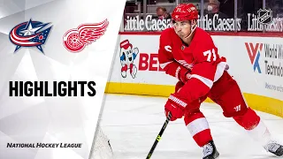 Blue Jackets @ Red Wings 10/2/21 | NHL Highlights