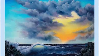 Painting A Beautiful Sunrise Seascape | Paintings By Justin