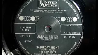 THE EASYBEATS - Saturday Night - UNITED ARTISTS UP 1175 - UK 1967 Psych Mod Beat Dancer