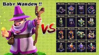 Apprentice Warden vs All Max Defense | Clash of Clans