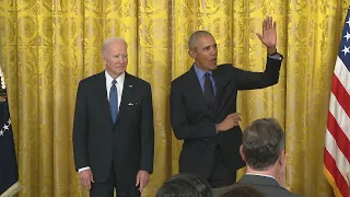 President Biden meets President Obama at White House