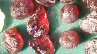 In search of a facetable gem stone (garnet).