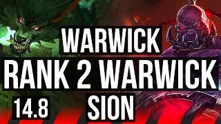 WARWICK vs SION (TOP) | Rank 2 Warwick, Legendary | JP Master | 14.8