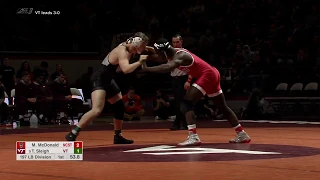 2019.02.22 #10 NC State Wolfpack at #14 Virginia Tech Hokies Wrestling