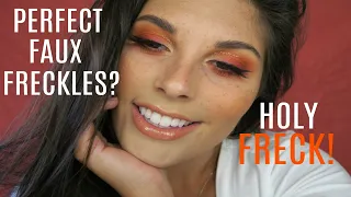 WHAT THE FRECK?! FAUX FRECKLES MADE EASY? | Test It Out - Freckle Makeup!