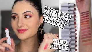 WET N WILD MEGA LAST HIGH-SHINE LIPSTICKS | Lip Swatches + Review