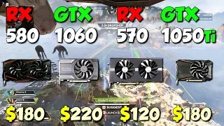 GTX 1060 vs RX 580 vs RX 570 vs GTX 1050 Ti in 2019