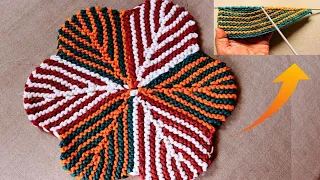 छह कलियों वाला रंगबिरंगा पायदान बनाएं। Colourful doormat design ।