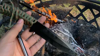 Walmart Ozark Trail StainlessSteel Paracord Knife with Fire Starter review/ Test This is sucker good