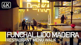 Funchal Lido 2022 Restaurant menu walking tour | Funchal, Madeira 2022 (with captions)