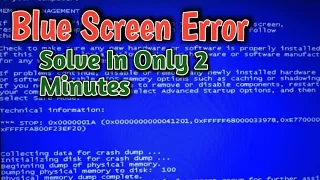 How to Fix Blue Screen error in only 2 minute 100% solved|Blu Screen error in pc#viral #subscribe