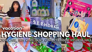 Hygiene Shopping Haul for Vacation : oral care, skin care, body care + feminine hygiene haul