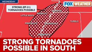 EF-2 Or Stronger Tornadoes, Large Hail, Damaging Winds Threaten South