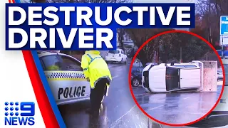 Driver wanted over destructive hit and run | 9 News Australia